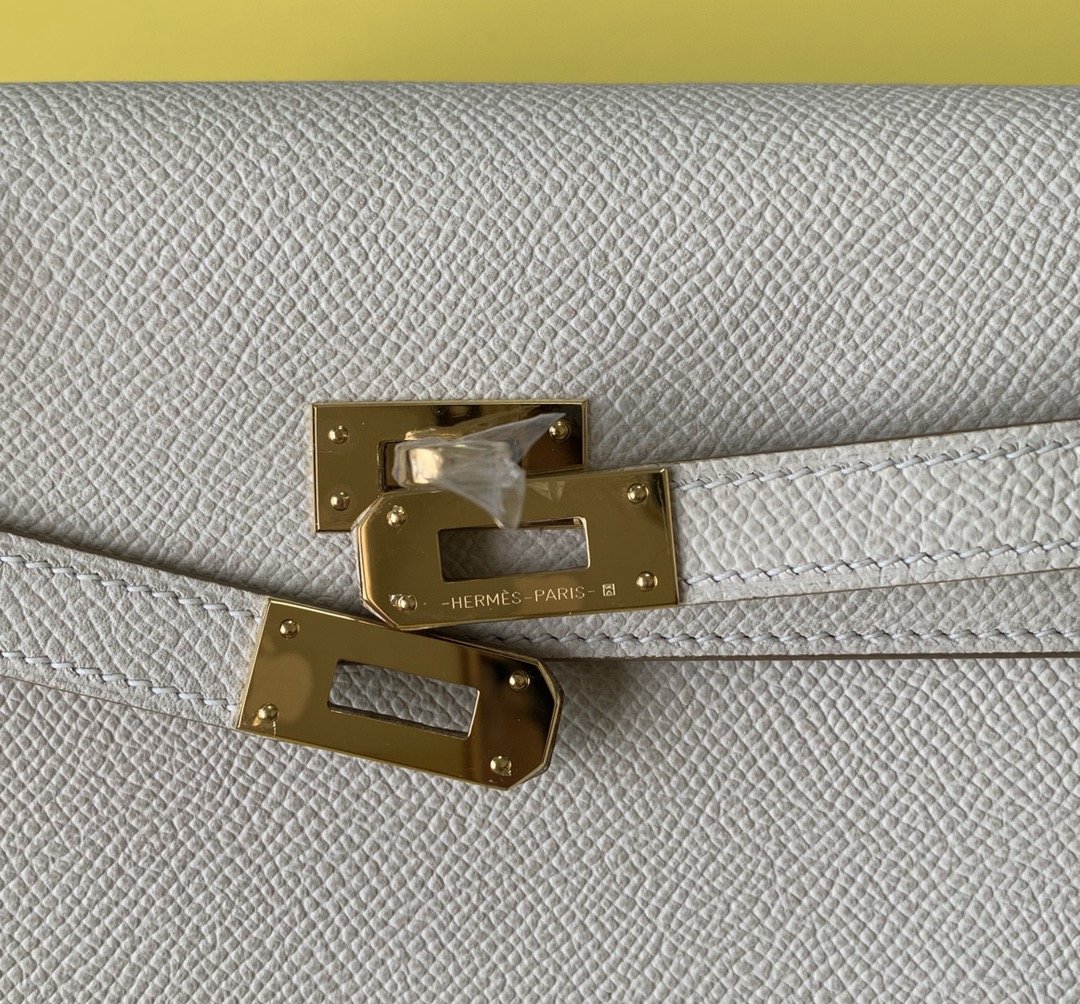 H**me5 Kelly Wallet To Go Woc Epsom White For Women, Women’s Wallet 8.3in/21cm