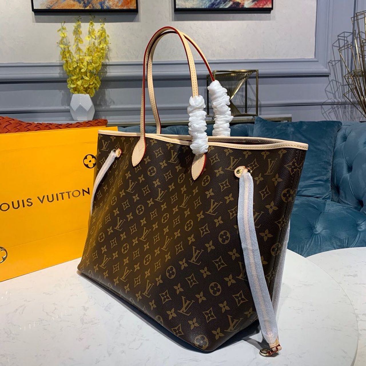 L0vis Vvtt0n Neverfull GM Tote Bag Monogram Canvas Red For Women, Women’s Handbags, Shoulder Bags 15.7in/40cm LV M41181