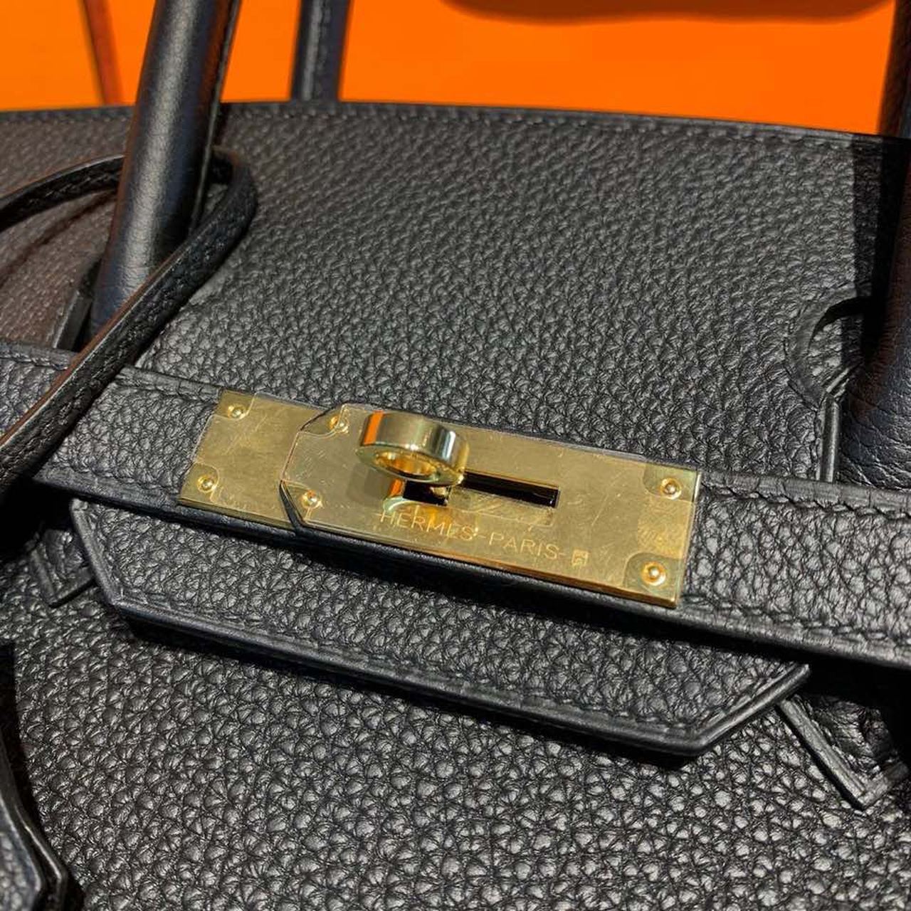 H**me5 Birkin Bag 30cm Gold Hardware Togo Leather Semi Handstitched Noir CK89