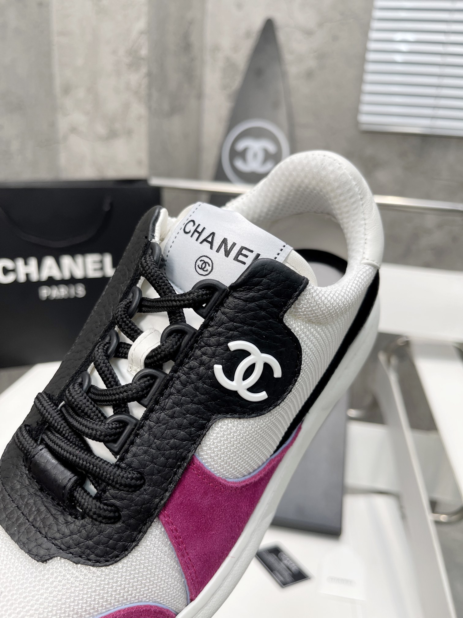 Ch**el Sneakers White/Rosy For Women, Women’s Shoes