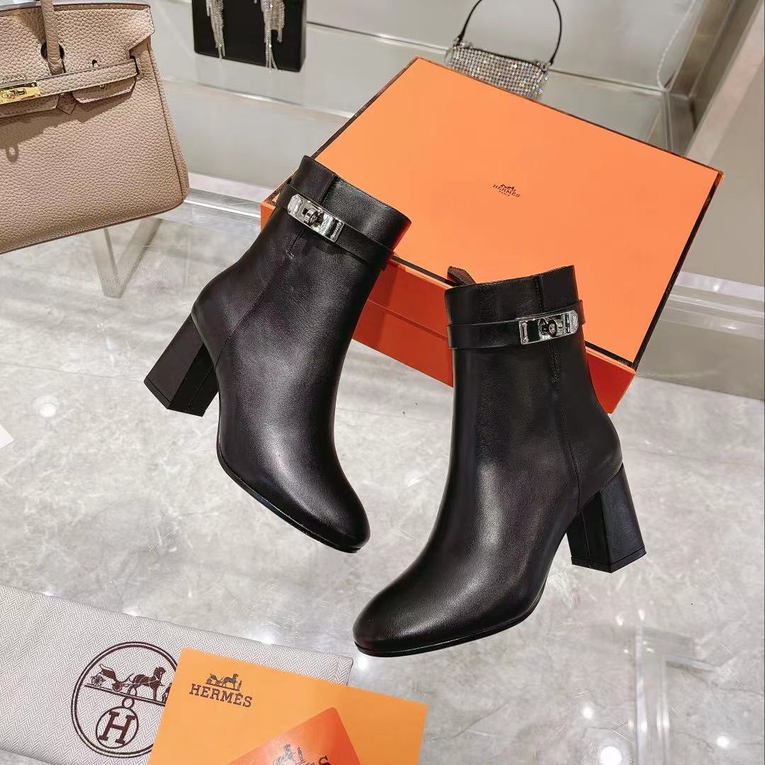 H**me5 Saint Germain Ankle Boots Black For Women, Women’s Shoes H182102Z 02360