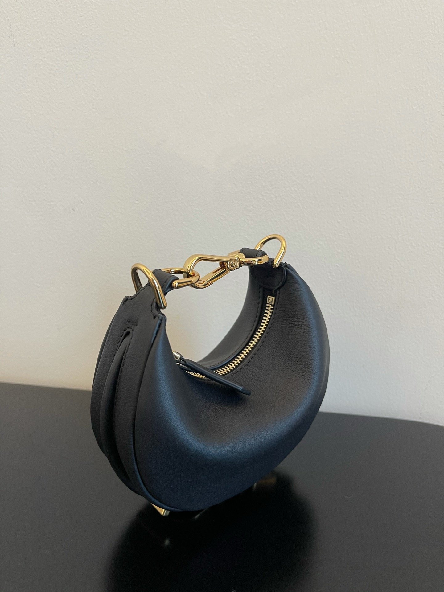 F**di Nano F**digraphy Black For Women, Women’s HandBags 6.7in/17cm FF 8BR798A5DYF1HEJ