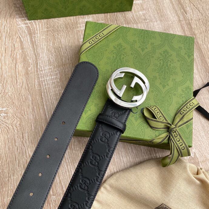 Gvc*1 Signature Belt Black For Women, Women Belt 411924 CWC1N 1000