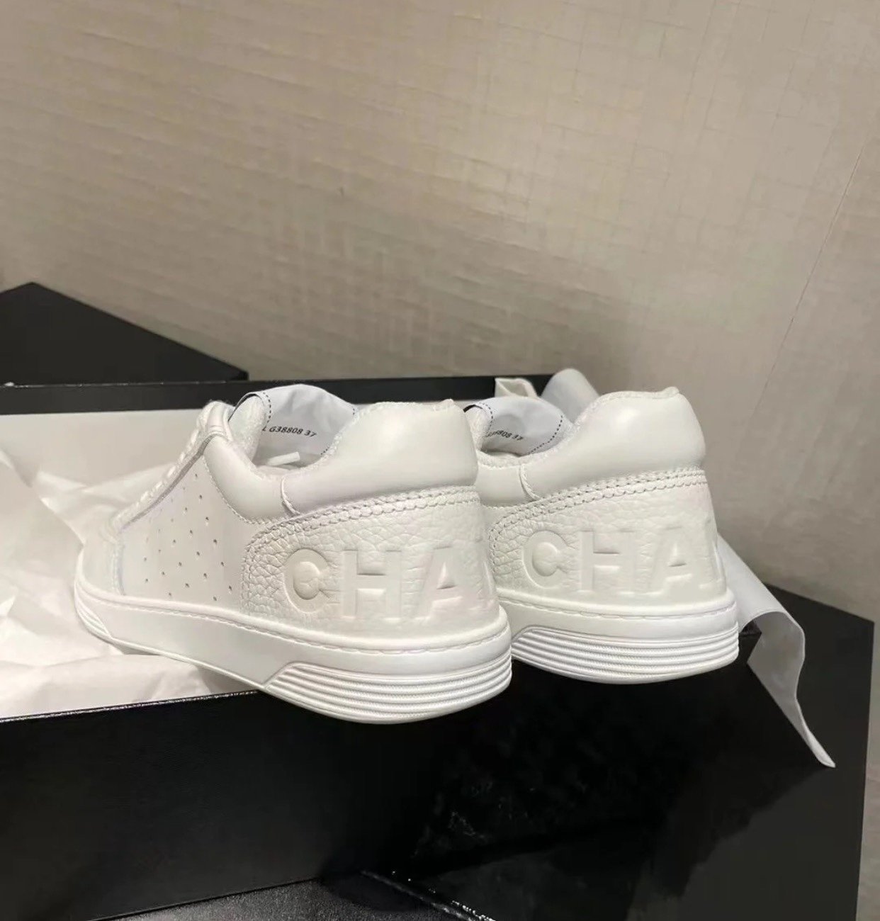 Ch**el Sneakers White For Women, Women’s Shoes 0.4in/1cm G39225