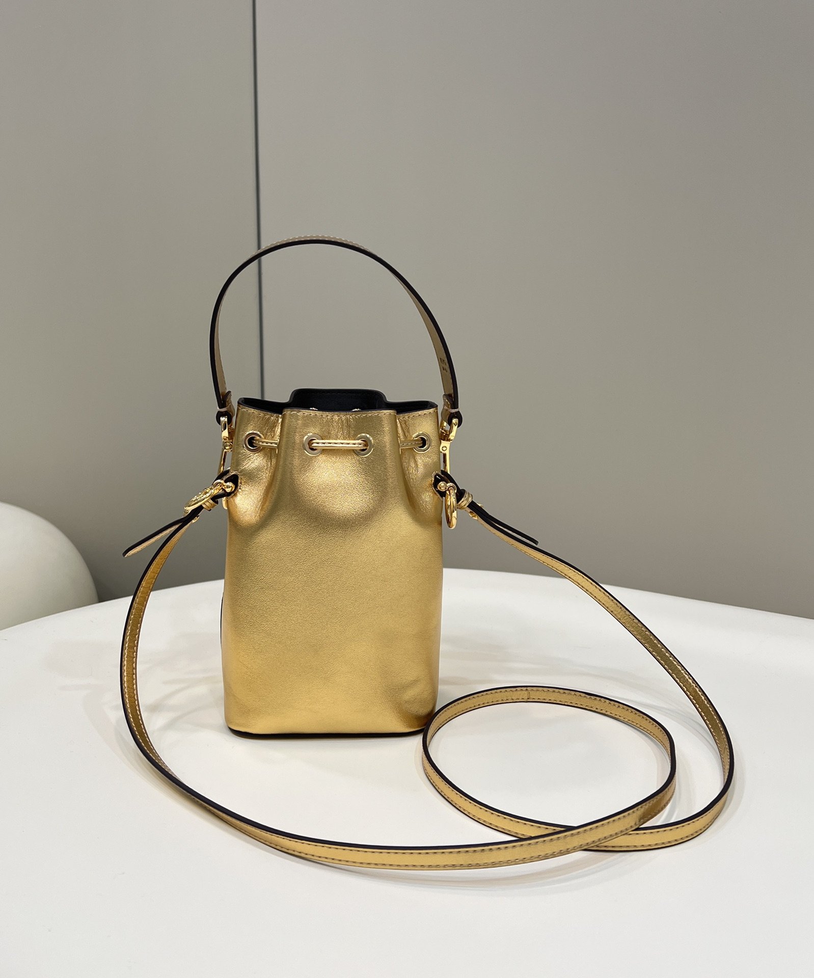 F**di Mon Tresor Gold For Women, Women’s Handbags, Shoulder And Crossbody Bags 7in/18cm FF 8BS010AK61F1GNN
