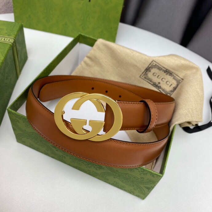 Gvc*1 Blondie Belt Brown, GG Women Belt 690557 US10G 8351