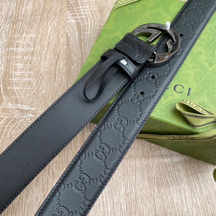 Gvc*1 Signature Belt Black For Women, Women Belt 411924 CWC1N 1000