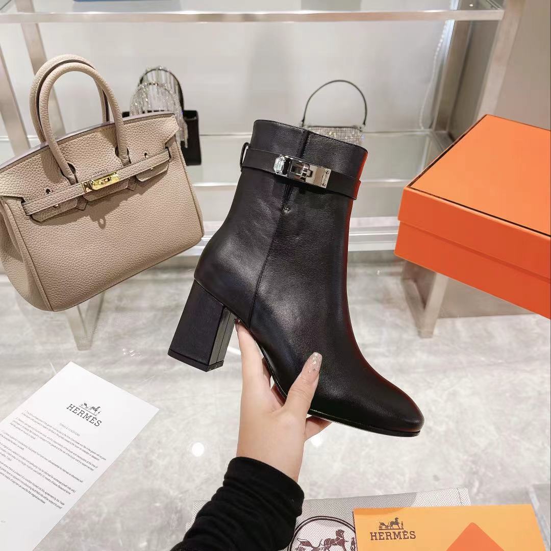 H**me5 Saint Germain Ankle Boots Black For Women, Women’s Shoes H182102Z 02360