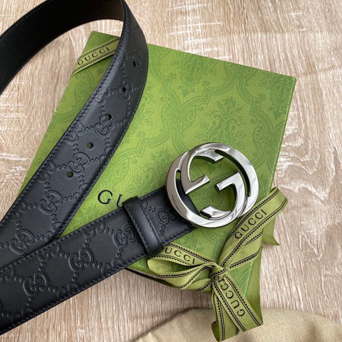 Gvc*1 Signature Belt Black For Women, Women Belt 411924 CWC1N 1000