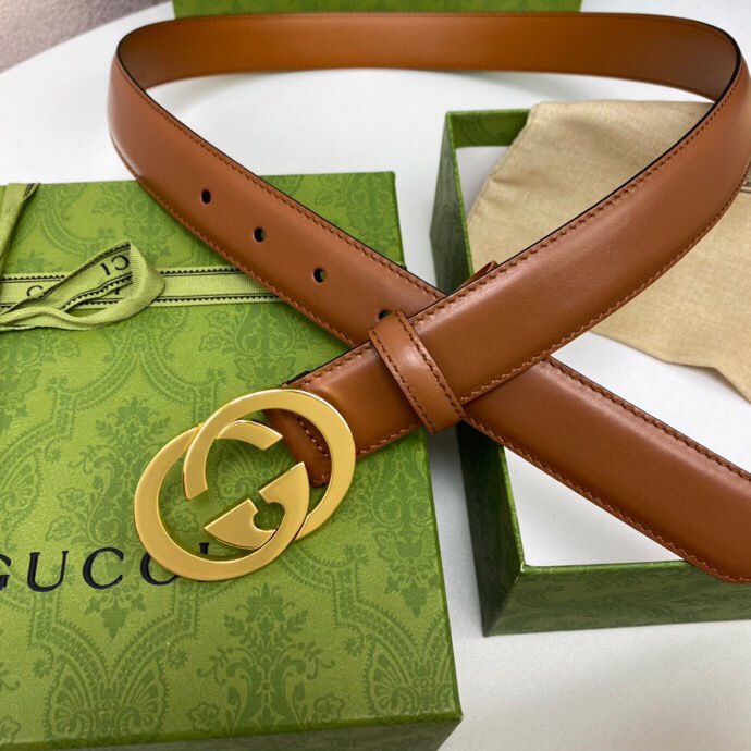 Gvc*1 Blondie Belt Brown, GG Women Belt 690557 US10G 8351