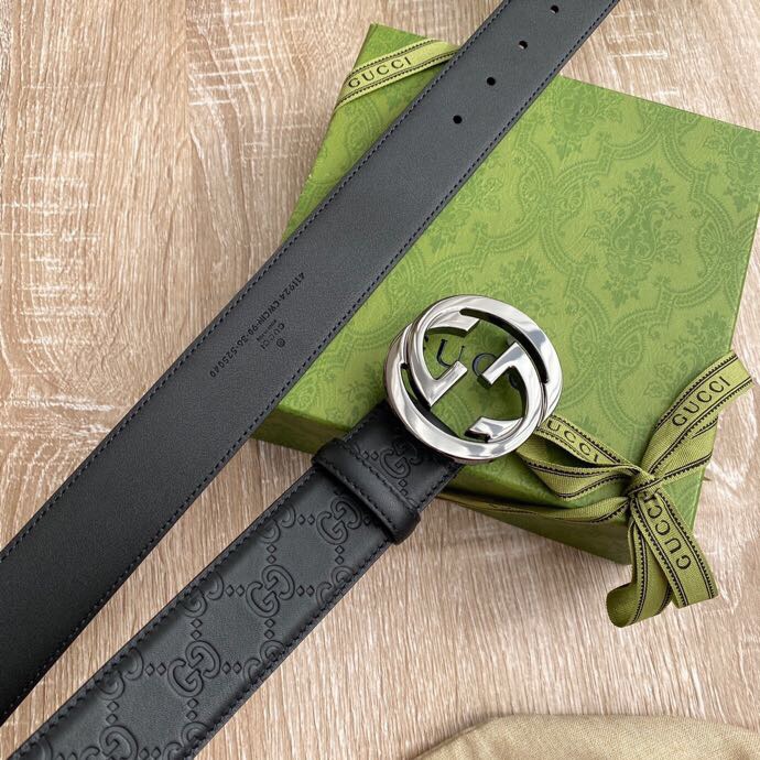 Gvc*1 Signature Belt Black For Women, Women Belt 411924 CWC1N 1000