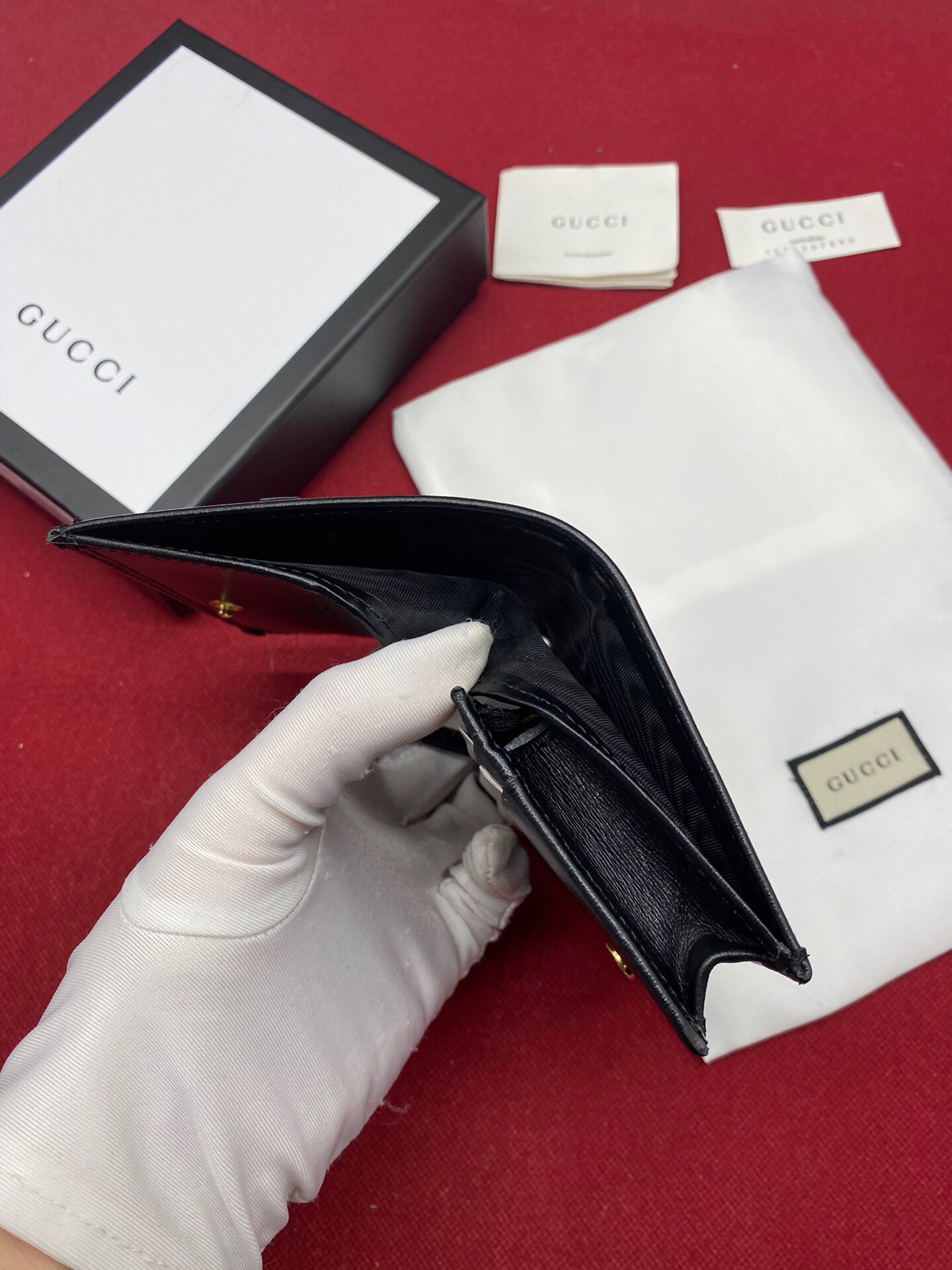 Gvc*1 Horsebit 1955 Card Case Wallet Black Women’s Wallet 11cm/4.3in GG ‎621887 0YK0G 1000