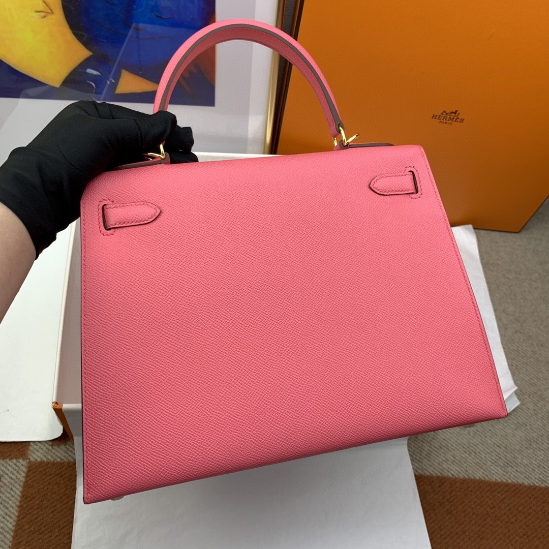 H**me5 Kelly 28 Sellier Epsom Pink Bag For Women, Women’s Handbags, Shoulder Bags 11in/28cm