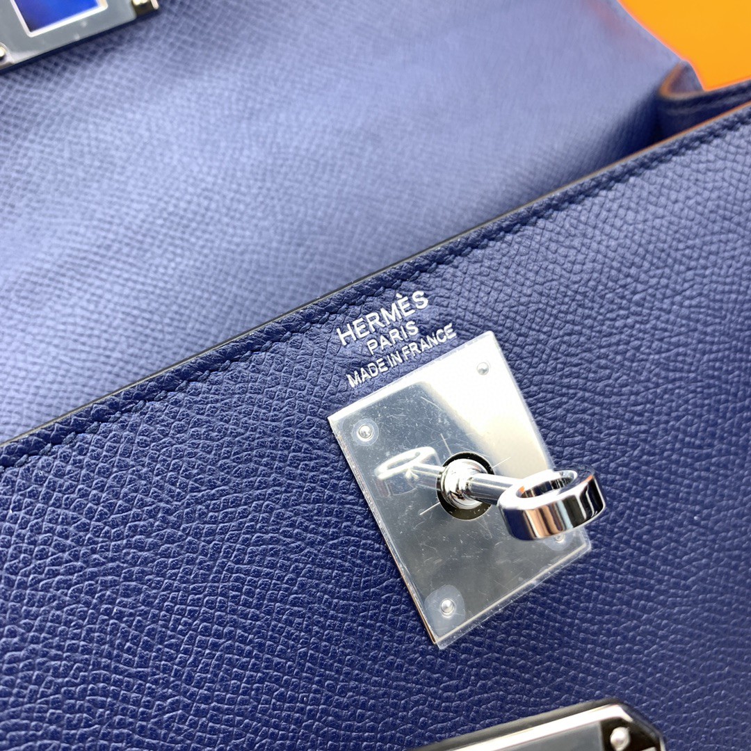 H**me5 Kelly 28 Sellier Epsom Blue Bag For Women, Women’s Handbags, Shoulder Bags 11in/28cm