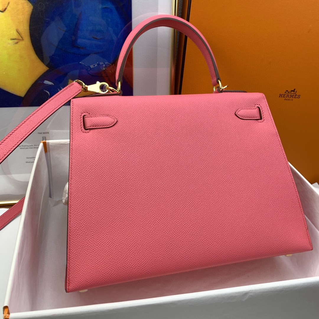 H**me5 Kelly 28 Sellier Epsom Pink Bag For Women, Women’s Handbags, Shoulder Bags 11in/28cm