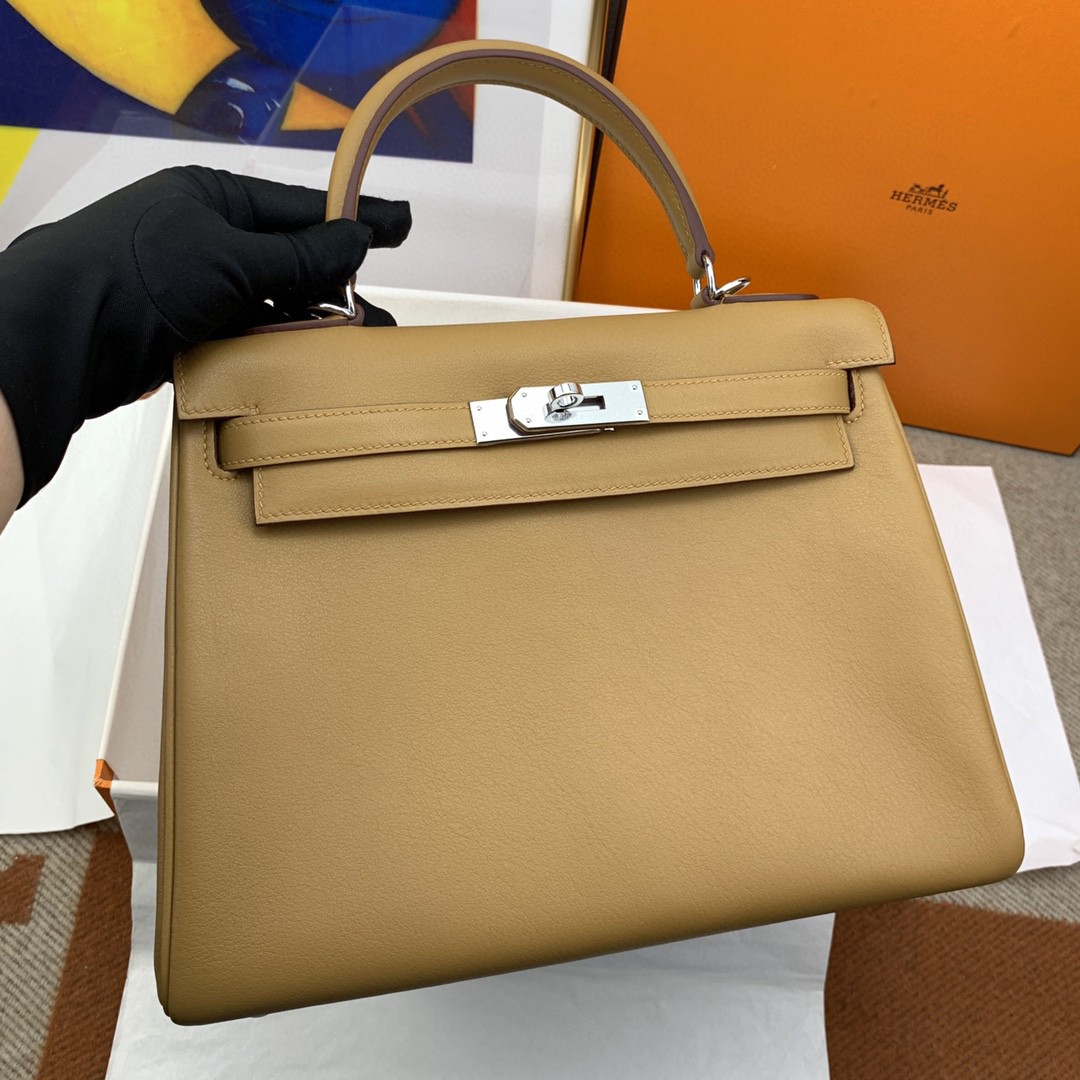 H**me5 Kelly 28 Evercolor Gold Bag For Women, Women’s Handbags, Shoulder Bags 11in/28cm