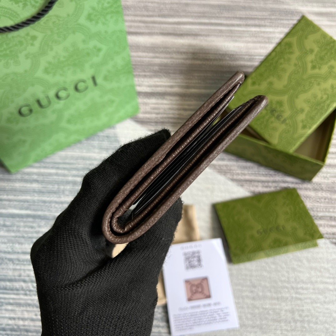 Gvc*1 Jumbo GG Wallet Brown For Men 4.3in/11cm GG 699308 UKMBG 2572
