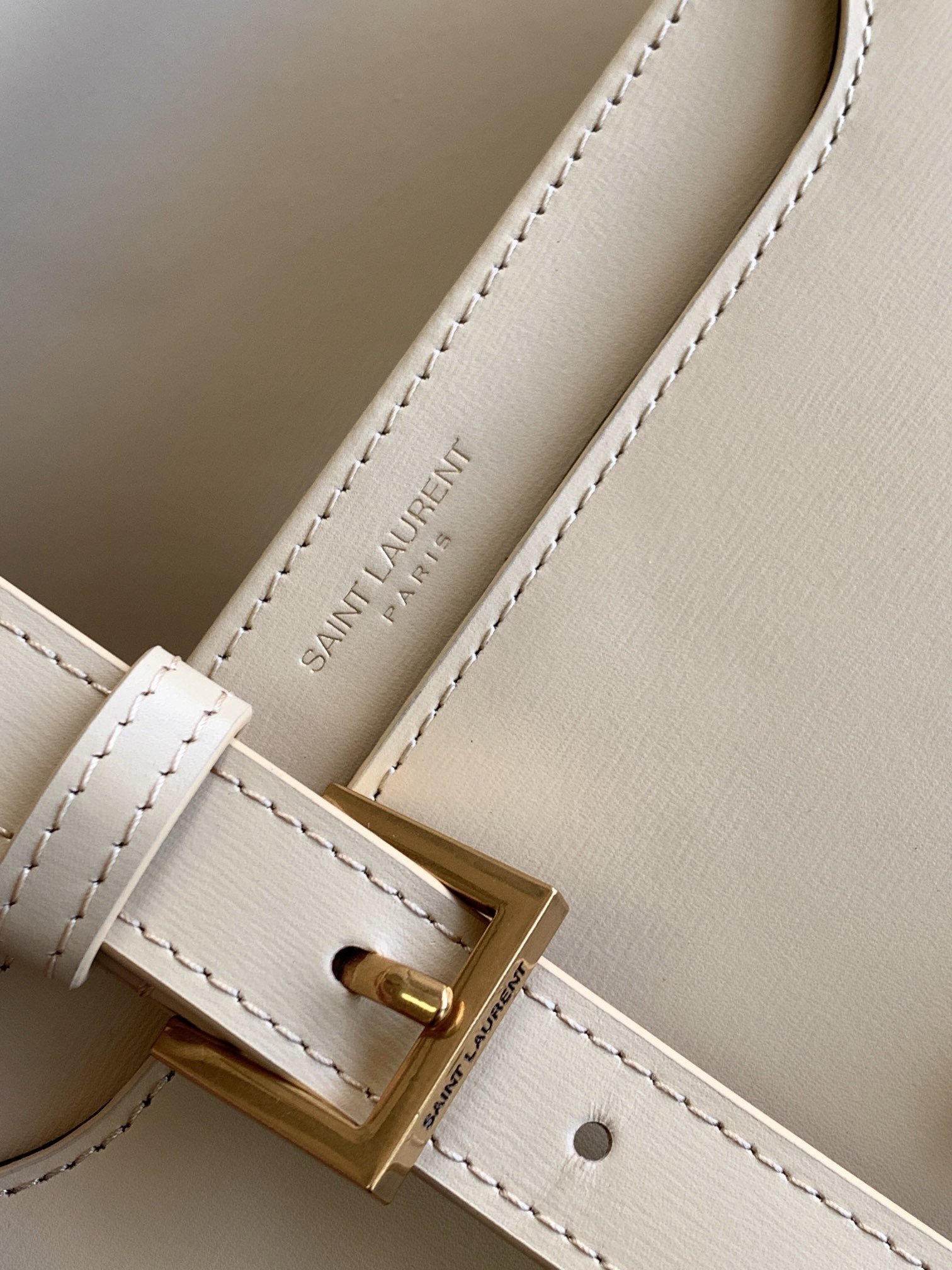 Sa1nt Lau*nt Solferino Small Satchel Bag Beige In Box With Gold Hardware 7.4in/19cm Y51 6343060SX0W9207