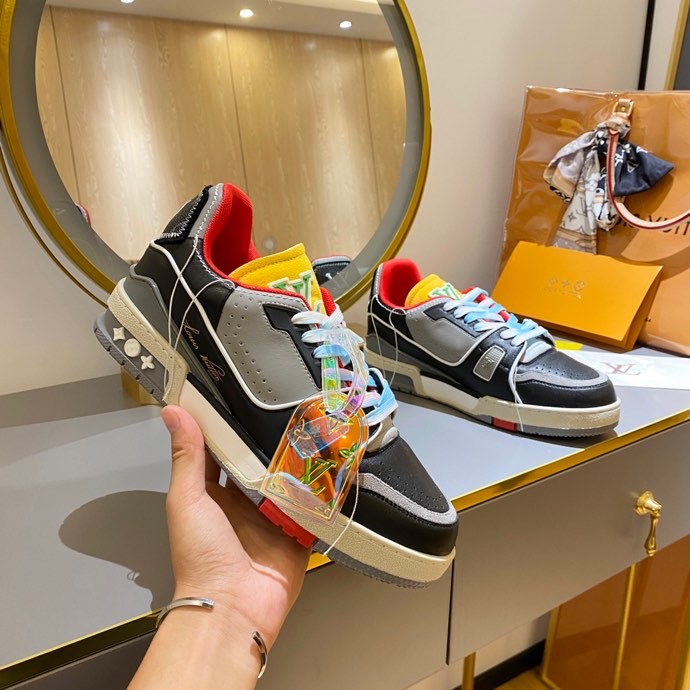 L0vis Vvtt0n Trainer Sneaker Rubber Grain Multiple Color Virgil Abloh For Men LV