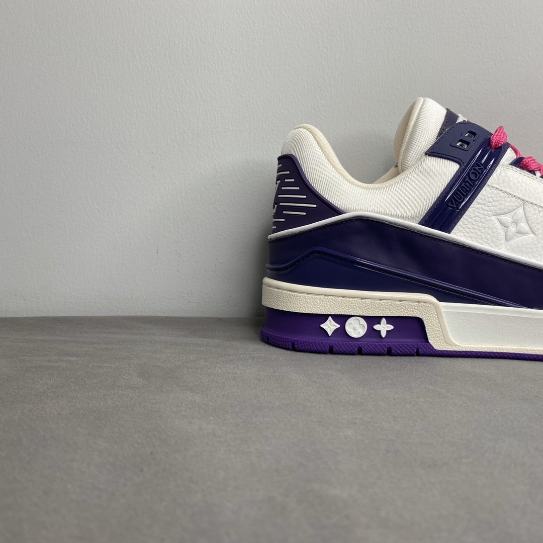 L0vis Vvtt0n Trainer Sneaker Mix Of Materials White/Purple Virgil Abloh For Men LV