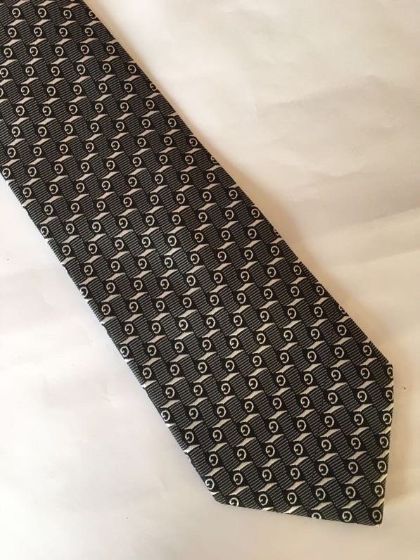 Gvc*1 G Silk Jacquard Tie Dark Grey GG Men Tie