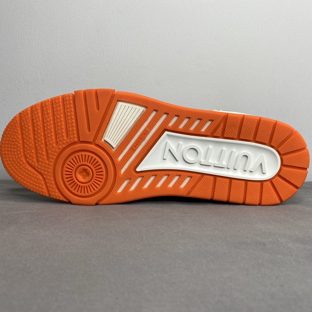 L0vis Vvtt0n Trainer Sneaker Mix Of Materials White/Orange Virgil Abloh For Men LV 1A9VN0