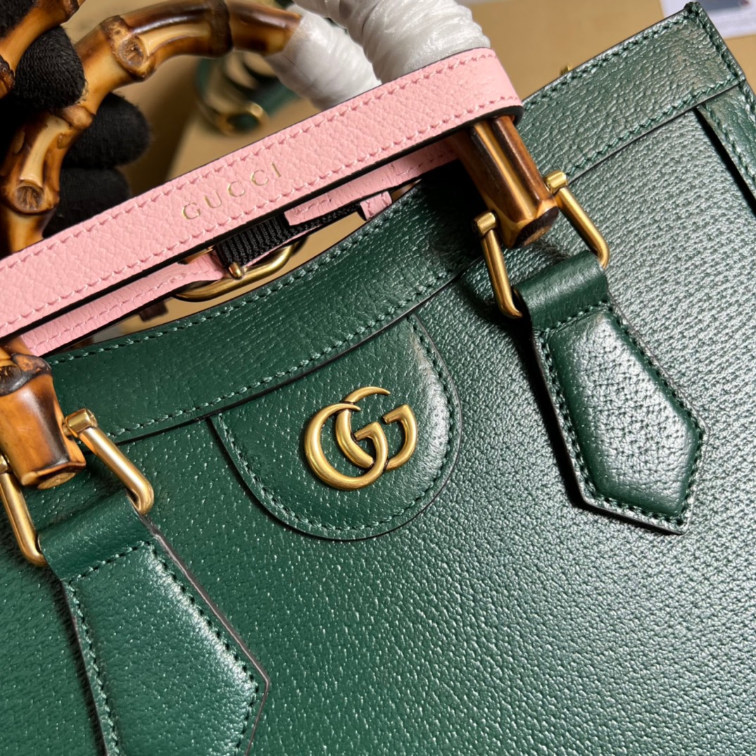 Gvc*1 Diana Medium Tote Bag Green For Women, Women’s Bags 11in/27cm GG ‎