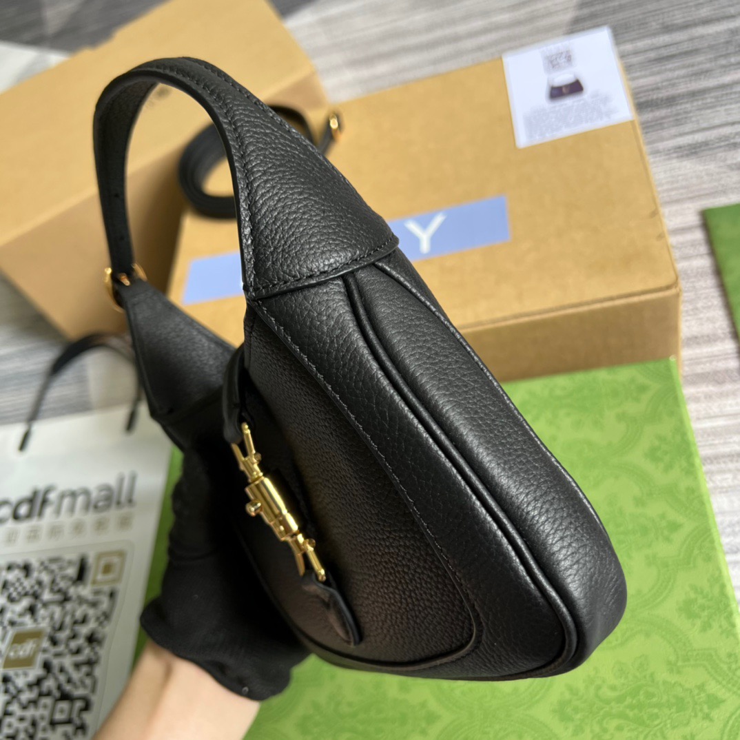 Gvc*1 Jackie 1961 Mini Shoulder Bag Black For Women, Women’s Bags 7.5in/19cm GG 637091 10O0G 1000