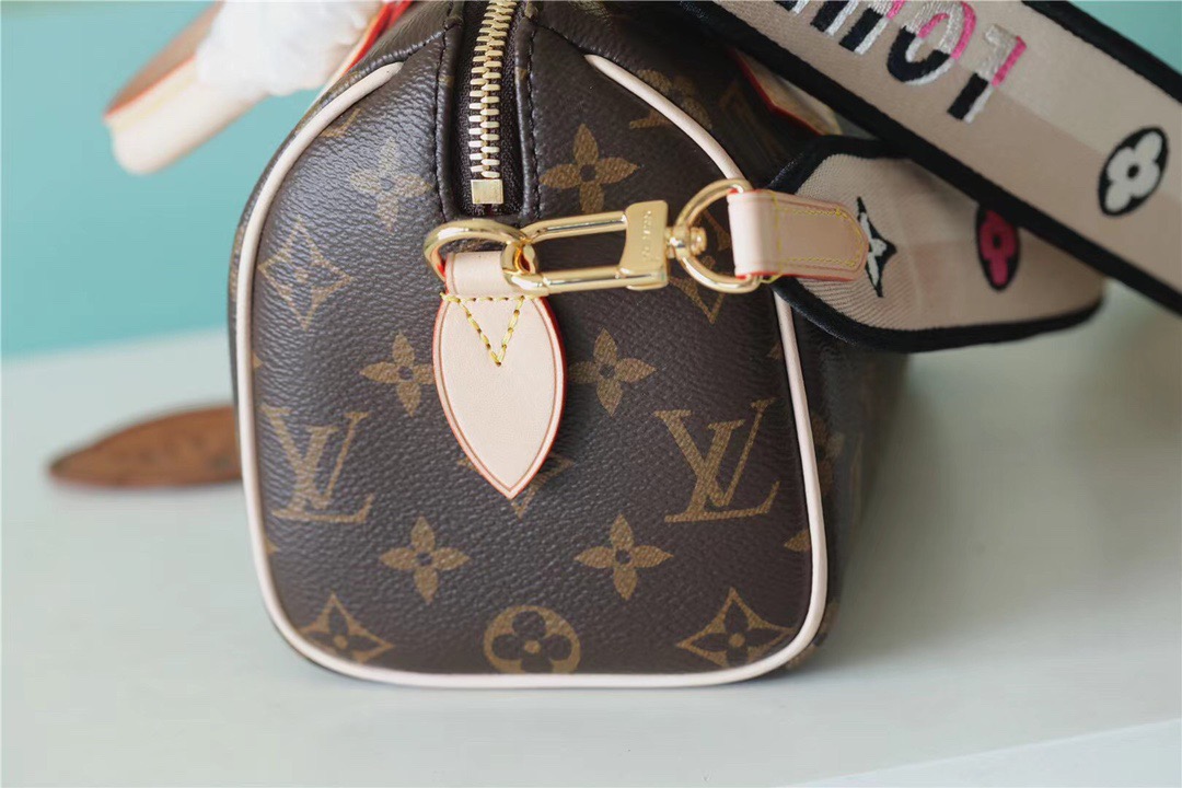 L0vis Vvtt0n Speedy Bandouliere 20 Monogram Canvas Black For Women, Women’s Handbags, Shoulder And Crossbody Bags 20cm/7.9in LV M46234