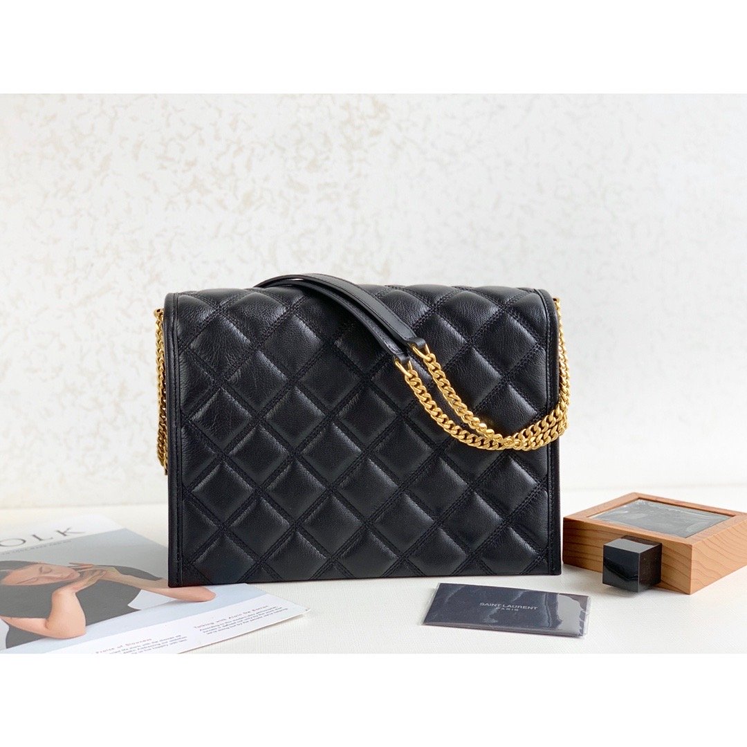 Sa1nt Lau*nt Becky Small Shoulder Bag Black For Women 10.5in/27cm Y51 P00420101