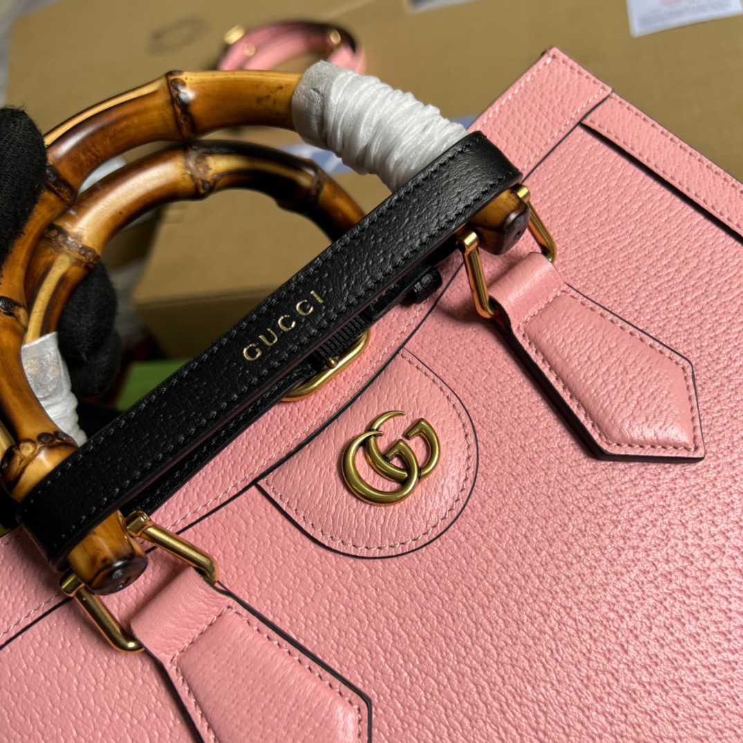 Gvc*1 Diana Medium Tote Bag Pink For Women, Women’s Bags 11in/27cm GG