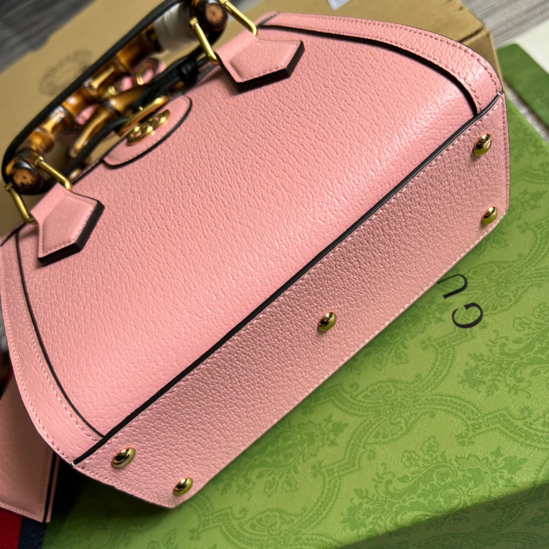 [True-to-ORIGINAL] Gvc*1 Diana Mini Tote Bag Pink For Women, Women’s Bags 7.9in/20cm GG ‎702732 U3ZDT 5479
