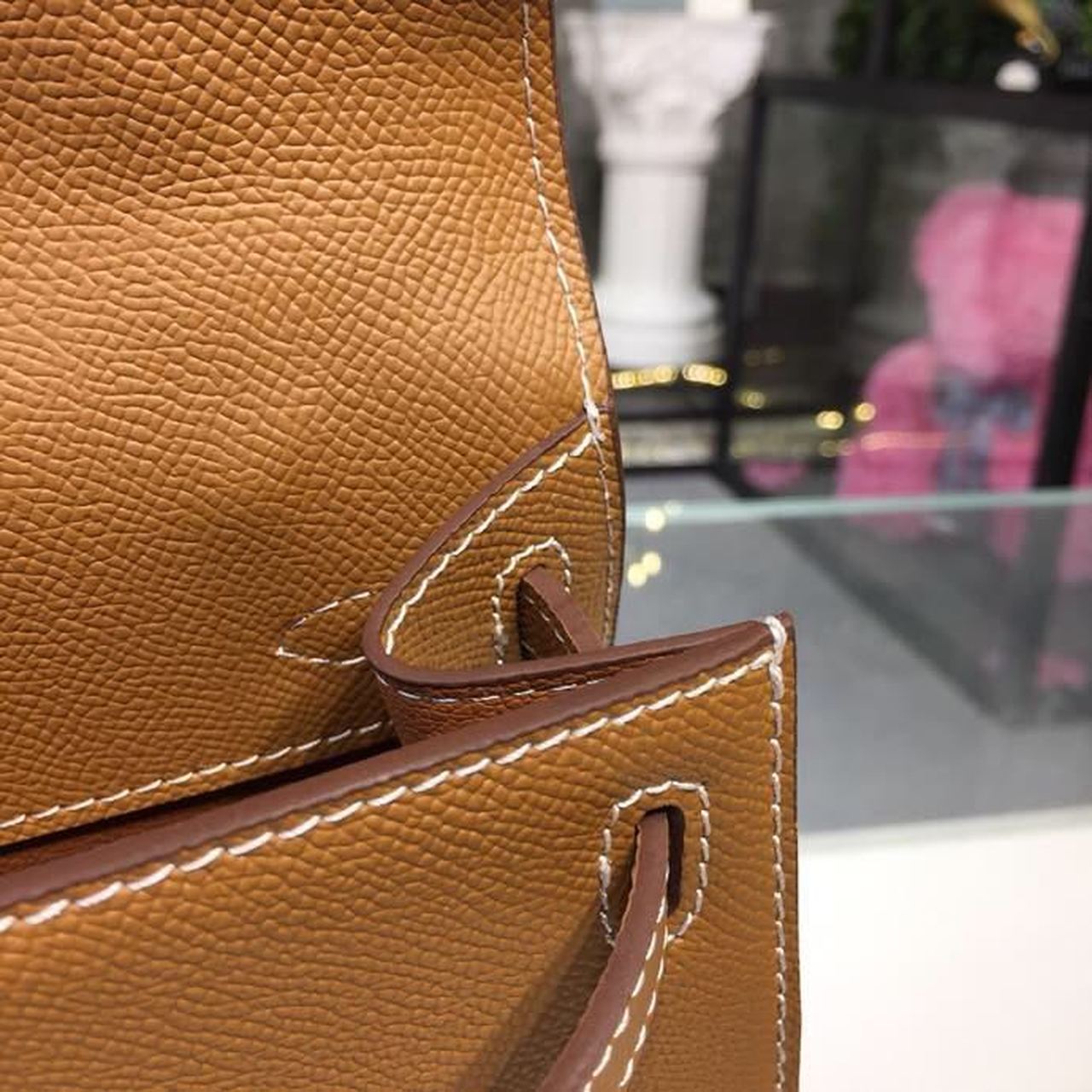 H**me5 Mini Kelly KP Pochette Gold For Women Gold Toned Hardware 8.7in/22cm