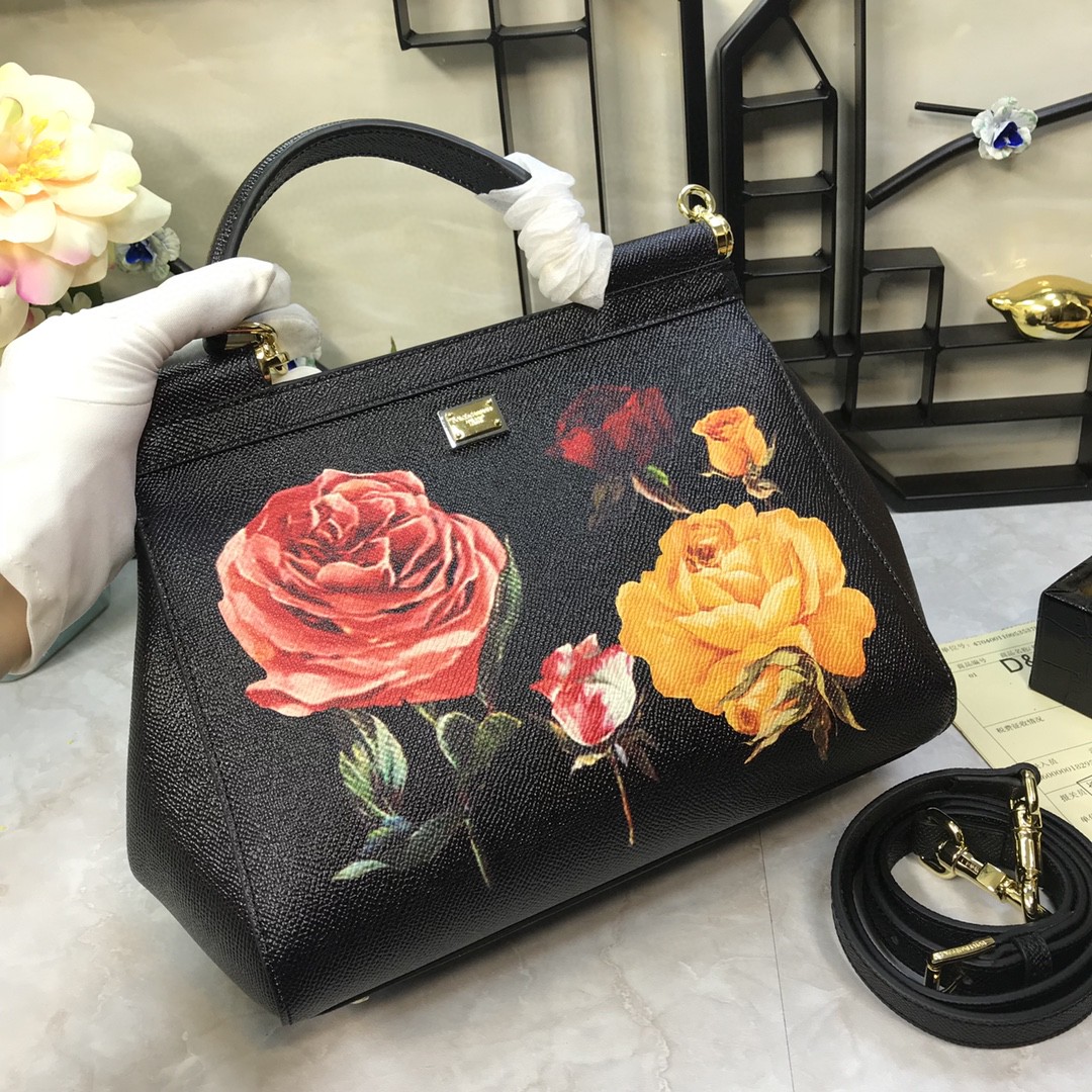 Dolce & Gabbana Medium Sicily Handbag Inoriginal Spring Texture Muticolour For Women 10.2in/26cm DG