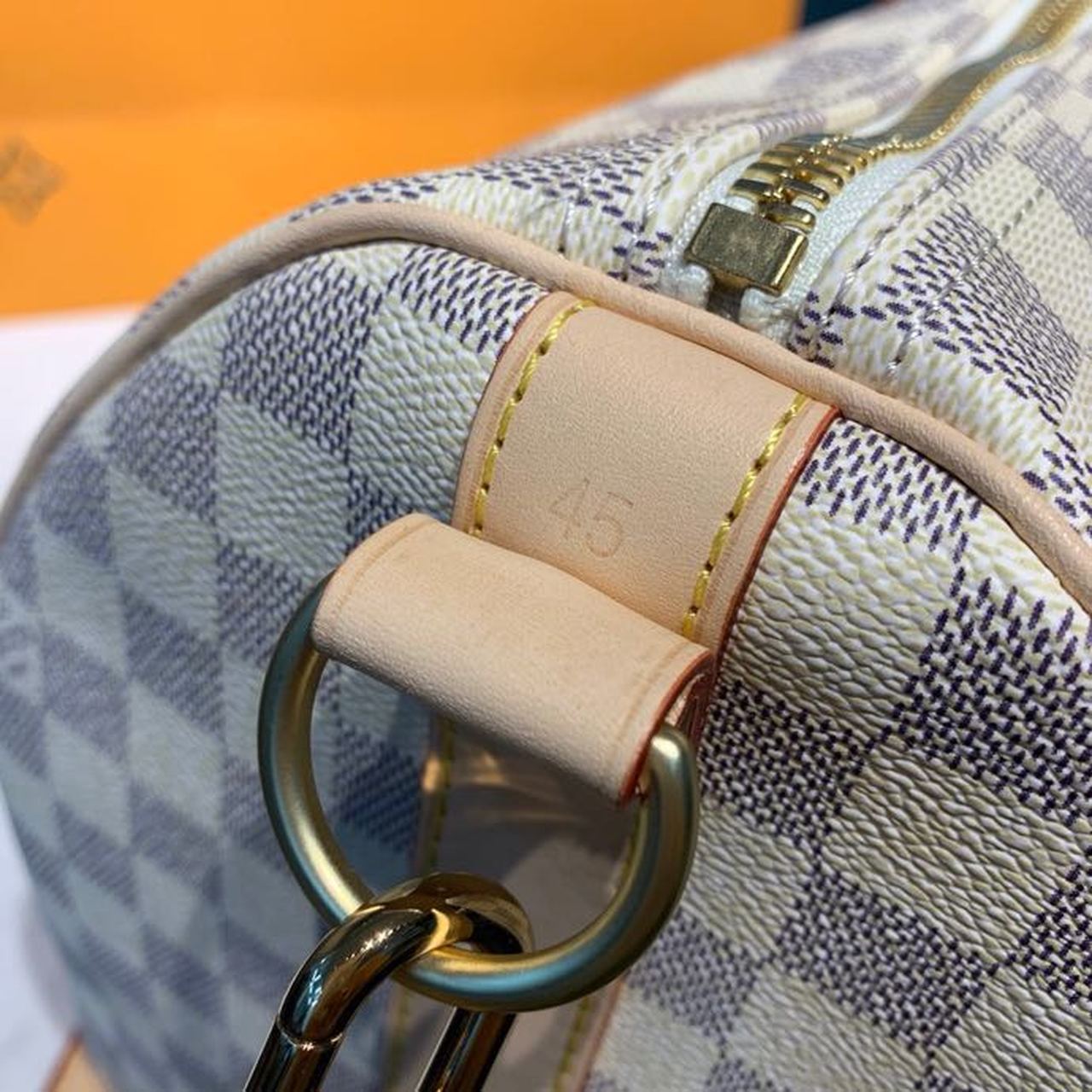 L0vis Vvtt0n Keepall Bandouliere 45 Damier Azur Canvas Travel Bags 17.7in/45cm LV N41430