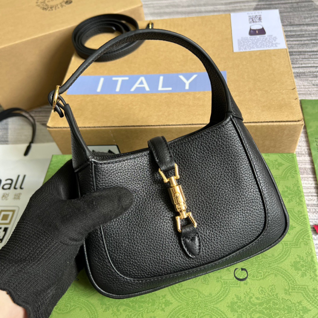 Gvc*1 Jackie 1961 Mini Shoulder Bag Black For Women, Women’s Bags 7.5in/19cm GG 637091 10O0G 1000