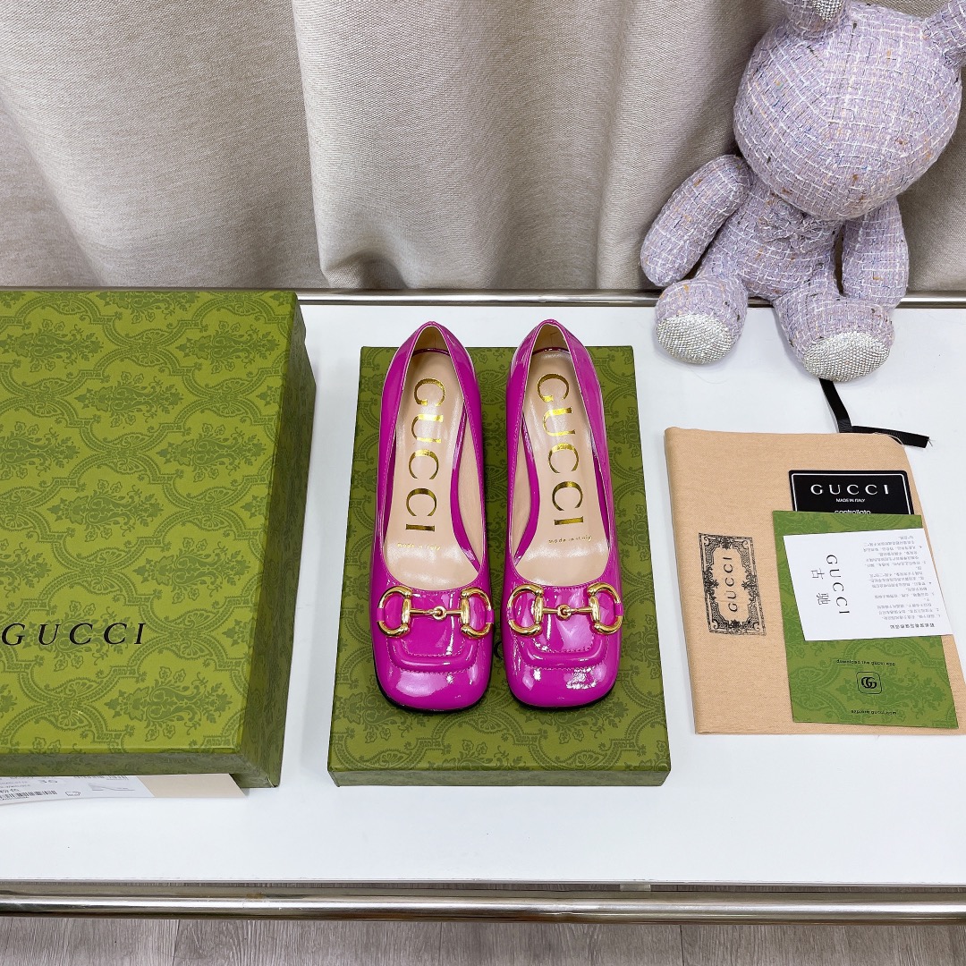 Gvc*1 Women’s Ballet Flat With Horsebit Dark Pink For Women GG