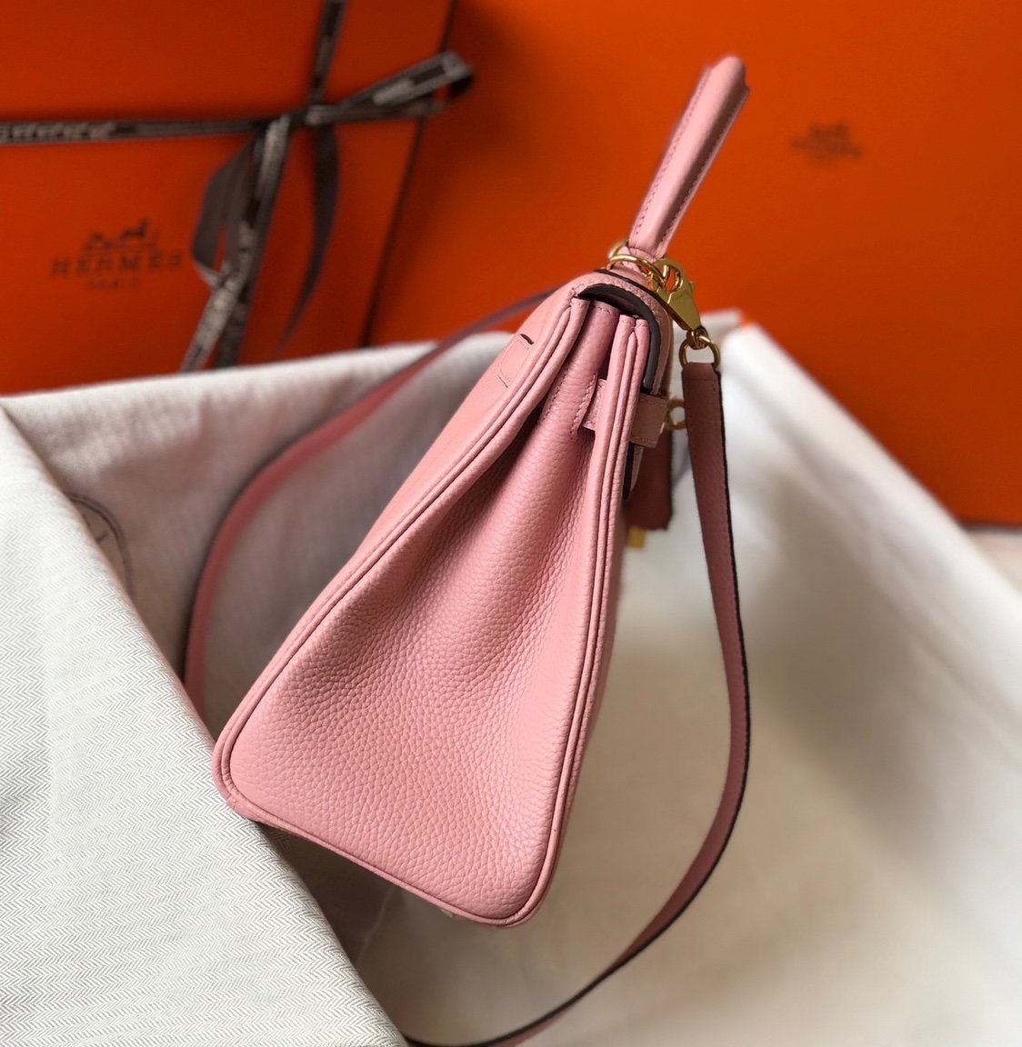 H**me5 Kelly 28cm Bubblegum Pink Togo Bag For Women, Women’s Handbags, Shoulder Bags 11in/28cm