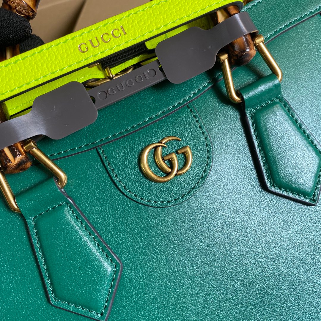 Gvc*1 Diana Medium Tote Bag Green For Women, Women’s Bags 11in/27cm GG 