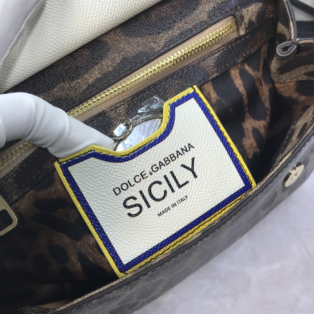 Dolce & Gabbana Medium Sicily Handbag Unique Print Motifs Muticolour For Women 10.2in/26cm DG