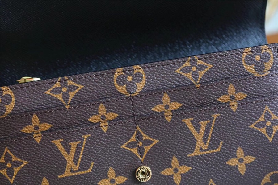 L0vis Vvtt0n Sarah Wallet Monogram and Monogram Reverse Canvas For Women, Women’s Wallets 7.5in/19cm LV M80726