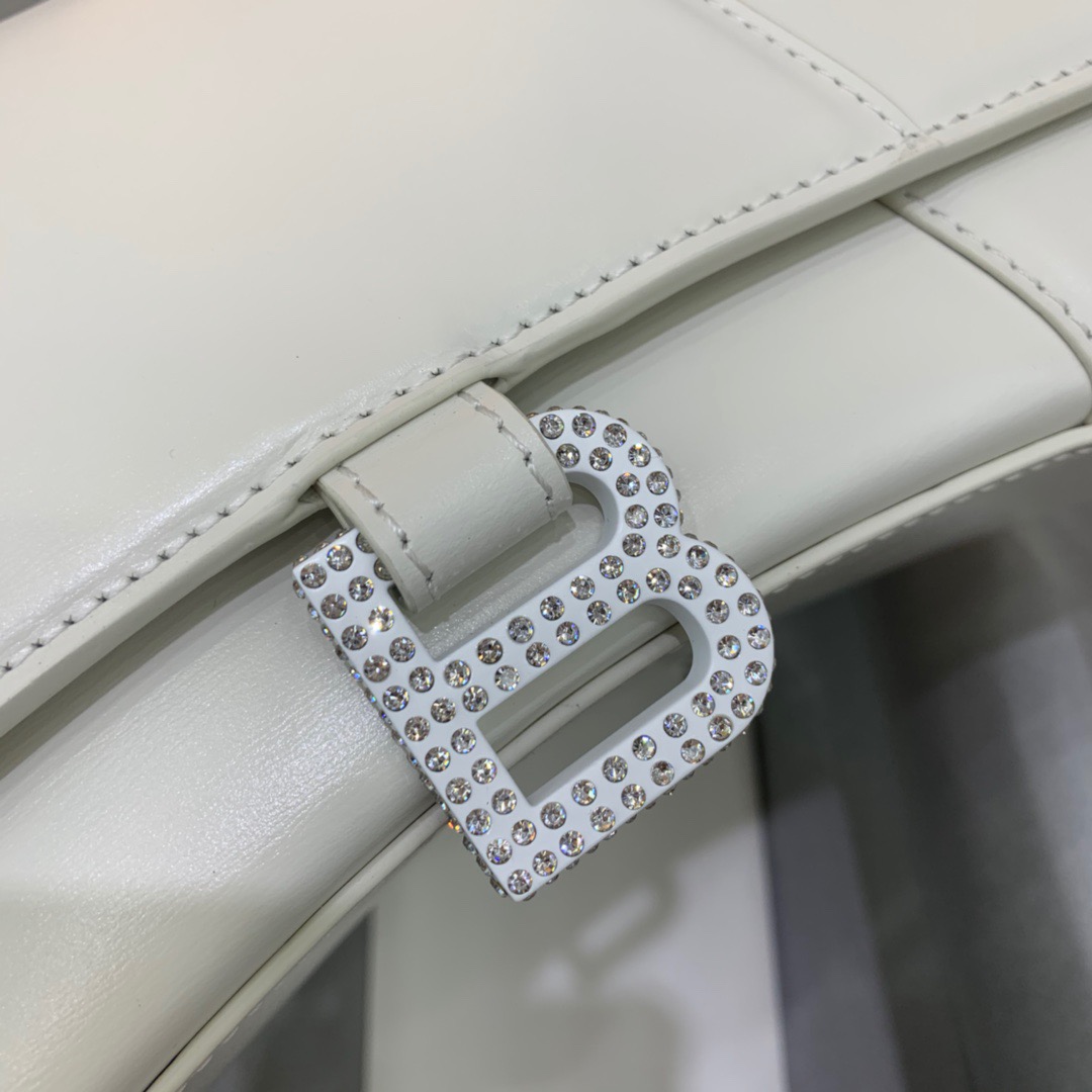 Ba1en*iaga Hourglass Small Handbag In White, For Women, Women’s Bags 9in/23cm 5928331QJ4Y9028