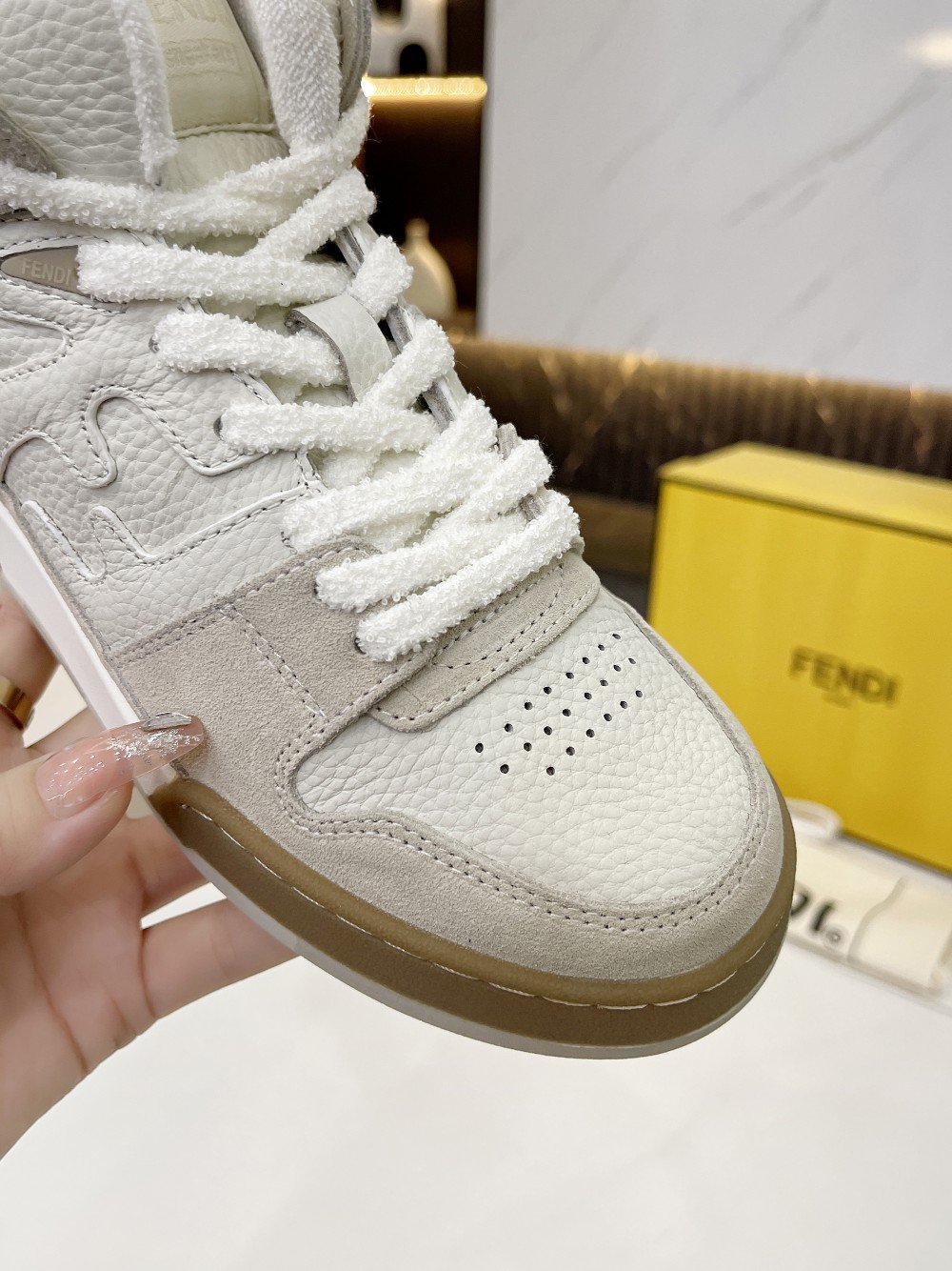 F**di Low Tops In White For Women