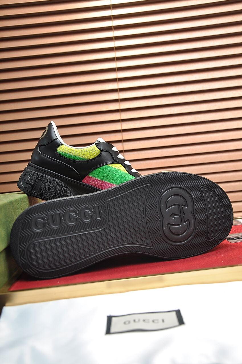 Gvc*1 Men’s Sneaker With Multicolored Stripes Black For Men 669582