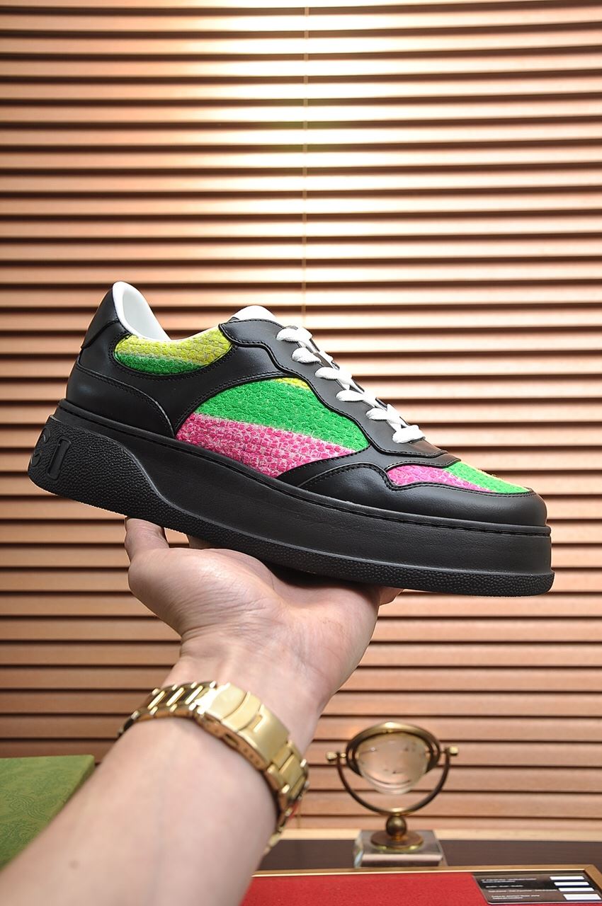 Gvc*1 Men’s Sneaker With Multicolored Stripes Black For Men 669582