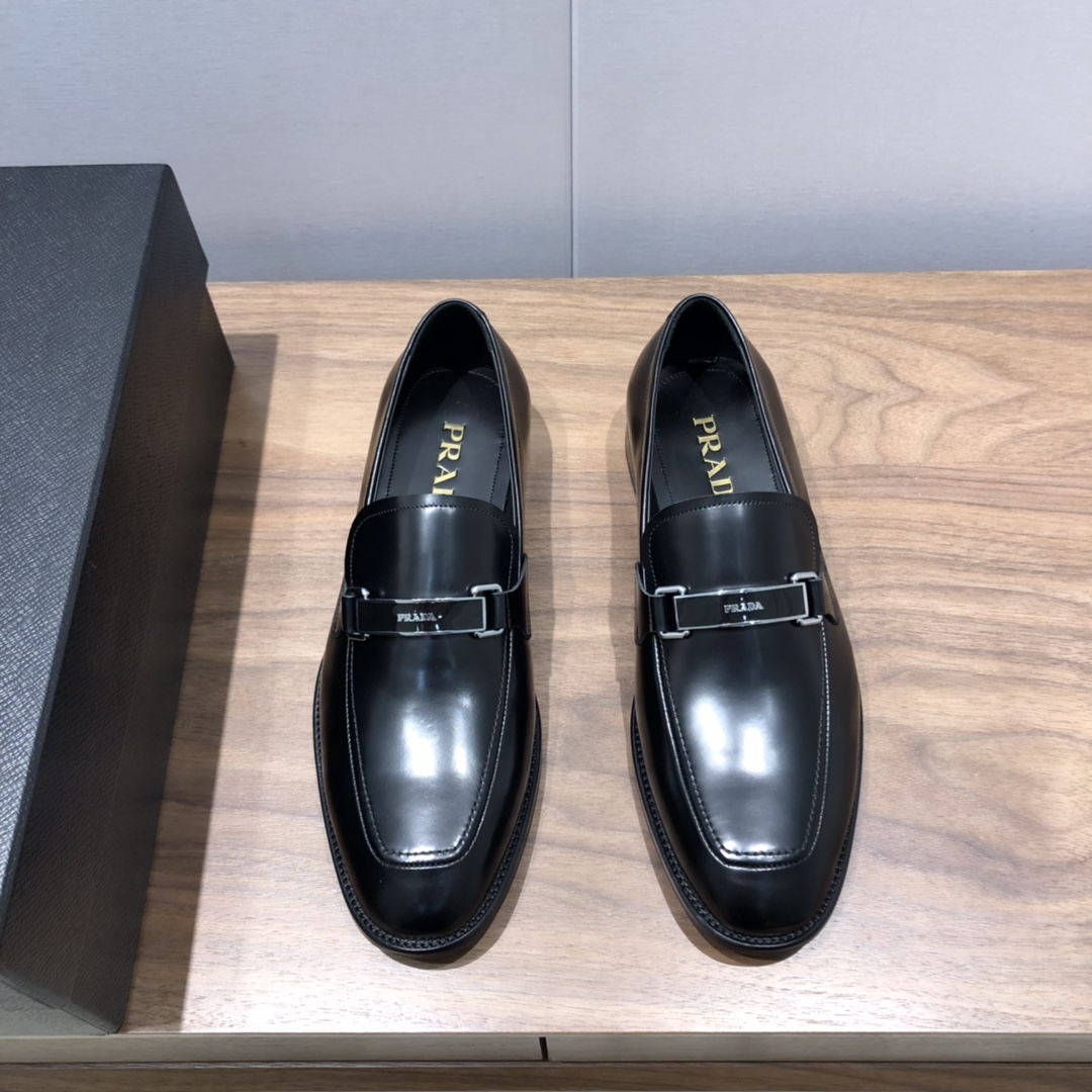 Pra*a Brushed Loafers Black For Men 1in/25mm PRD