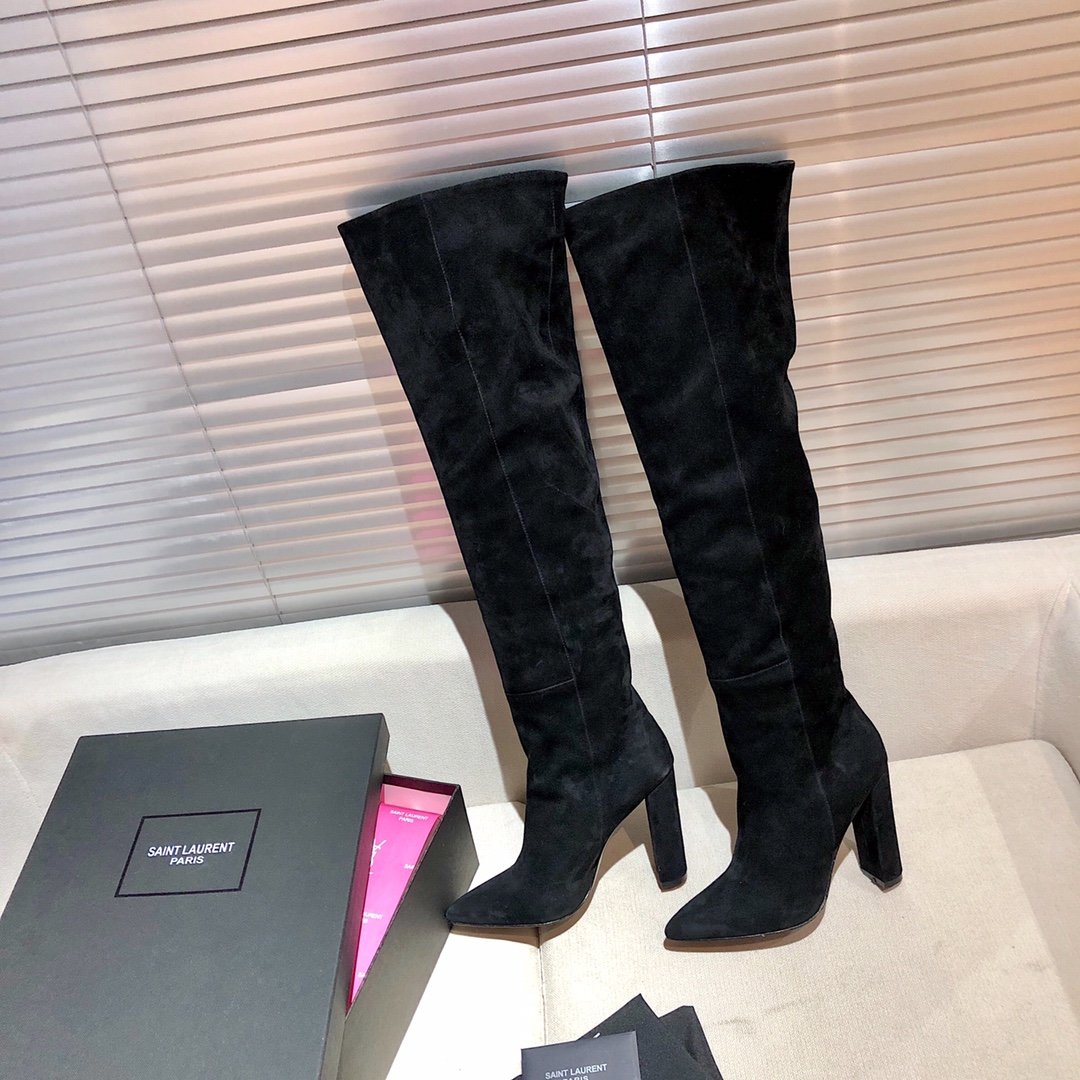 Sa1nt Lau*nt Women’s High Boots Black For Women Y51