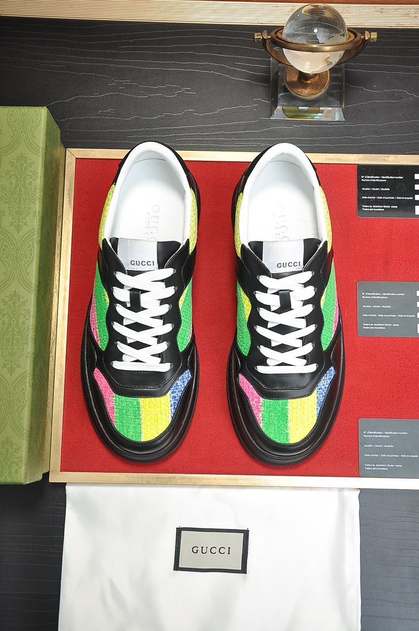 Gvc*1 Men’s Sneaker With Multicolored Stripes Black For Men 669582