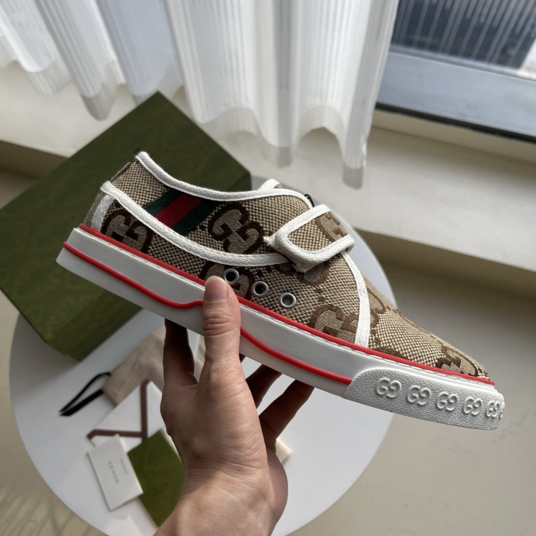 Gvc*1 Women’s Maxi GG Tennis 1977 Sneaker Brown For Women 692918 UKO70 2584