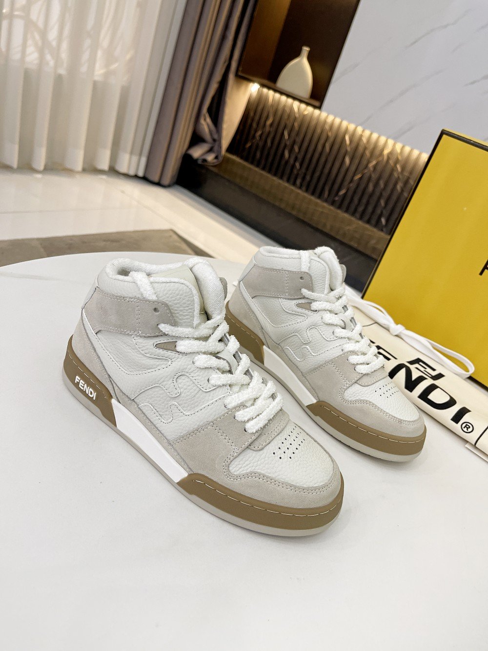 F**di Low Tops In White For Women